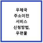 우체국 주소이전 서비스 신청방법, 우편물 분실을 예방하세요
