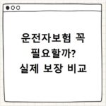 운전자보험 꼭 필요할까? 실제 보장 비교